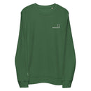 Sweatshirt unissexo orgânica verde garrafa com logo bordado da marca Ralhenta