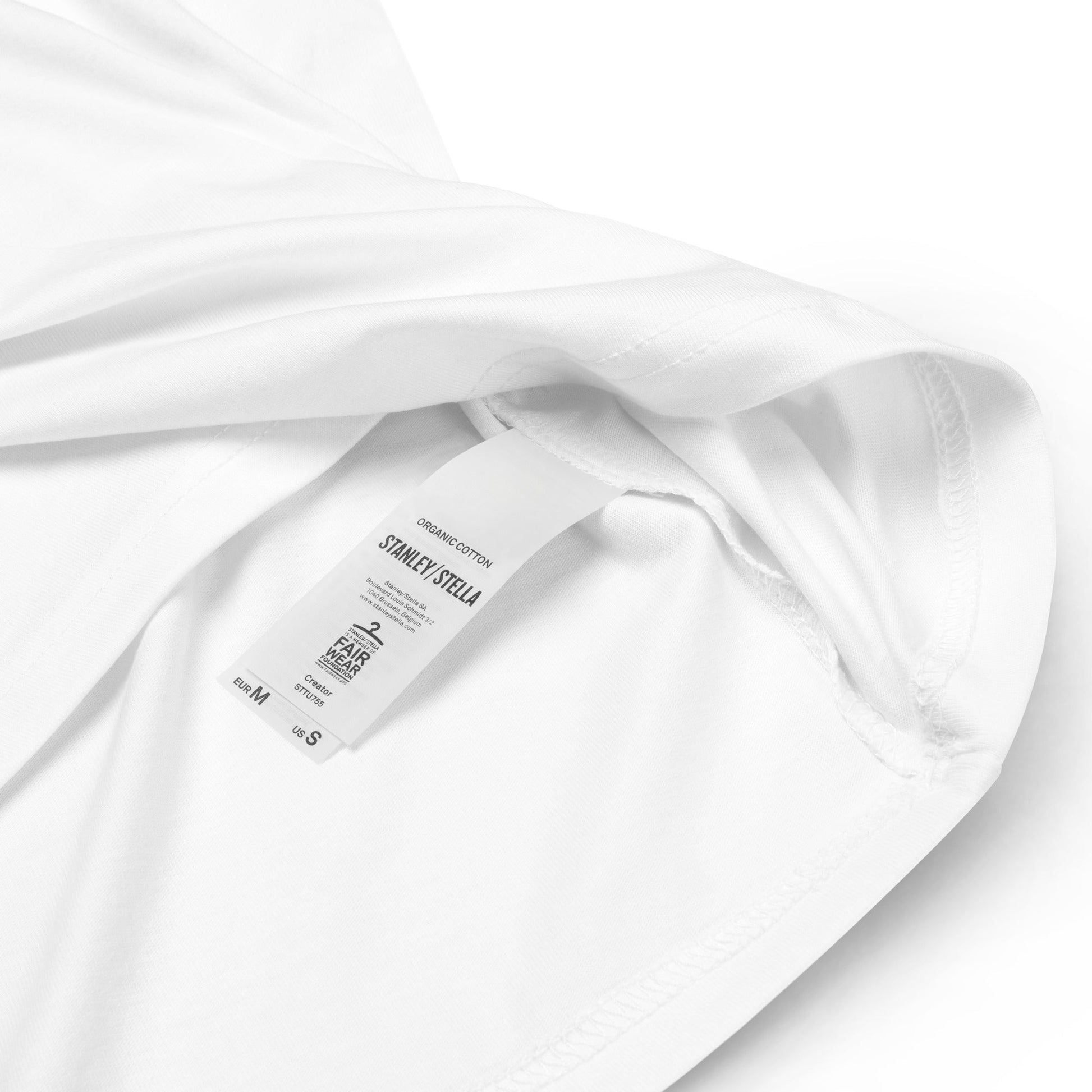 T-shirt unissexo orgânica branca com a frase "A vida dói" da marca Ralhenta
